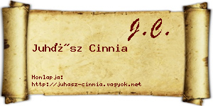 Juhász Cinnia névjegykártya